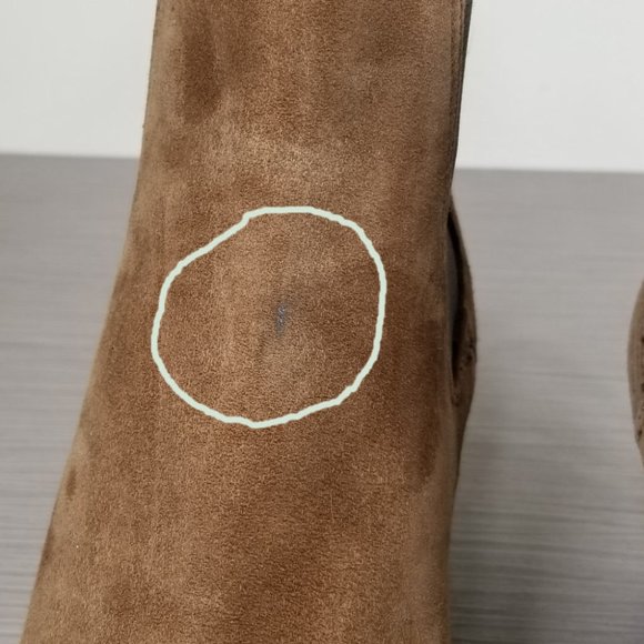 Sam Edelman Ressa Bootie, Brown Suede & Fabric, Womens Size 6.5 M / 36.5 - Picture 12 of 12